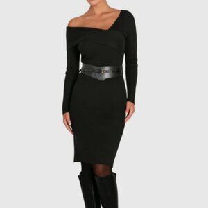 BELLE & BLOOM - THE WAY YOU MOVE KNIT DRESS - BLACK - MEDIUM - NWT